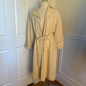 Elegant Cream Women's Trench Coat